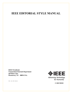 IEEE Editorial Style Manual