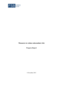 Misconduct risk progress report - Final version for publication