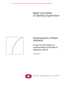 Implementation of Basel standards - Bank for International Settlements