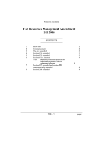 Fish Resources Management Amendment Bill 2006