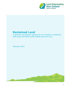FAQs on reclaimed land - Land Information New Zealand
