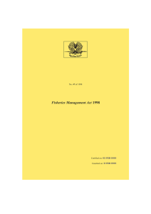 Fisheries Management Act 1998