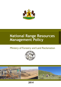 National Range Resources Management Policy (2014)