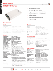 Short Form Datasheet