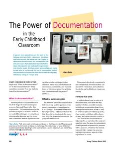 The Power of Documentation - National Association for the