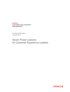 Seven Power Lessons for Customer Experience Leaders