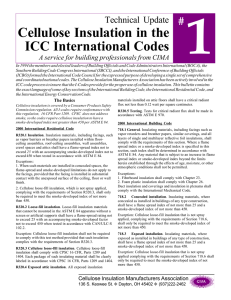 Technical Update: Cellulose Insulation in the ICC International Codes