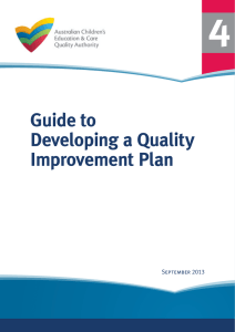 Guide to Developing a Quality Improvement Plan
