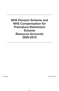 NHS Pension Scheme and NHS Compensation for Premature