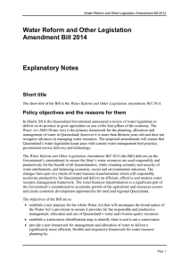 explanatory note - Queensland Legislation