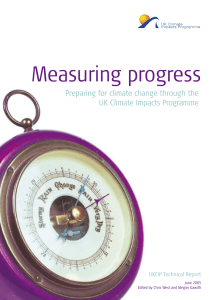 Measuring progress: Preparing for climate change through UKCIP