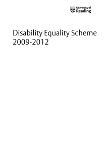 Disability Equality Scheme - Henley Conferences at Greenlands