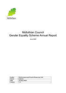 Midlothian Council Gender Equality Scheme Annual Report