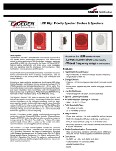 Wheelock Exceder LED Speaker Strobes and Speakers