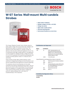 W‑ST Series Wall‑mount Multi‑candela Strobes