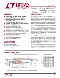 LTC1871 - Wide Input Range, No RSENSE Current Mode Boost