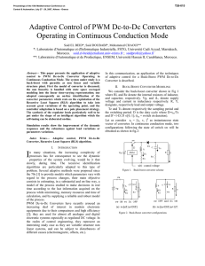Adaptive Control for PWM Dc-to-Dc Converters Operating in