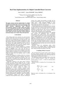 Real Time Implementation of a Digital Controlled Boost Converter