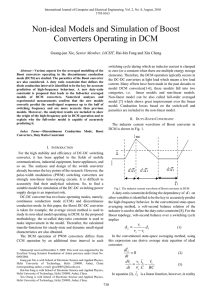 Non-ideal Models and Simulation of Boost Converters Operating in