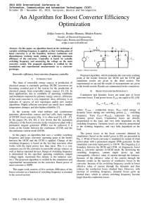 An Algorithm for Boost Converter Efficiency Optimization