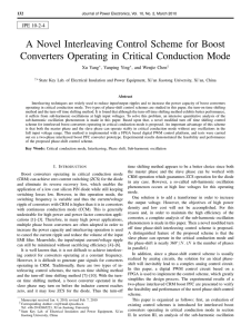 A Novel Interleaving Control Scheme for Boost Converters