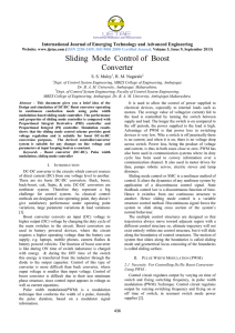 Sliding Mode Control of Boost Converter