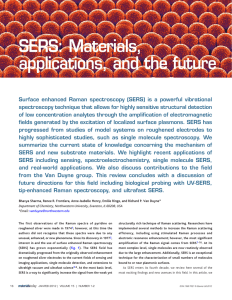 SERS: Materials, applications, and the future