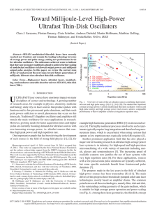 Toward Millijoule-Level High-Power Ultrafast Thin