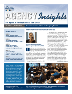 Jan/Feb 2016 - National Agency - Fidelity National Title Group