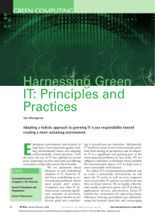 Harnessing Green IT: Principles and Practices