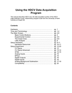 Using the HDCV Data Acquisition Program