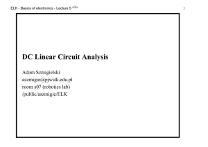 DC Linear Circuit Analysis