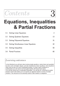 Contents - Maths Support