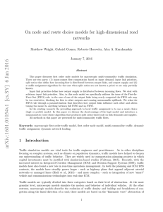 On node and route choice models for high