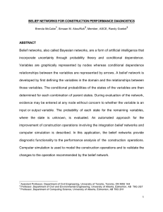 BELIEF NETWORKS FOR CONSTRUCTION PERFORMANCE