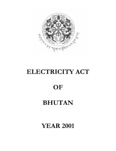 Electricity Act 2001 - National Assembly of Bhutan