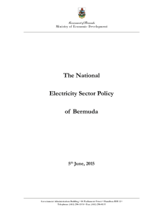 The National Electricity Sector Policy of Bermuda
