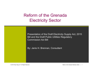 Reform of the Grenada Electricity Sector