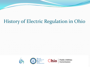 History of Electric Regulation in Ohio