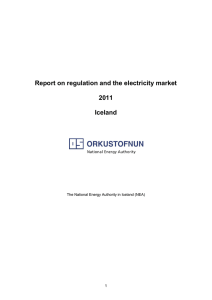 Report on regulation and the electricity market 2011 Iceland