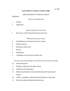 Electricity Regulations, 2008