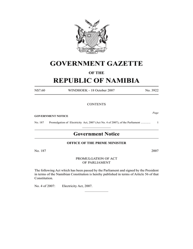 Electricity Act 2007