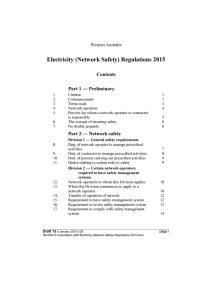 Electricity (Network Safety) Regulations 2015