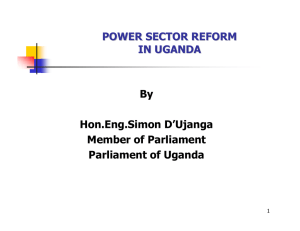 Power Sector Reform in Uganda