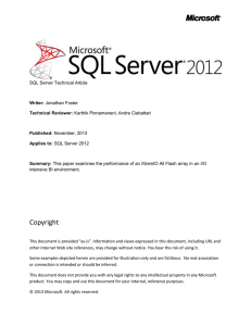 SQL Server White Paper Template