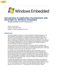 Introduction to Application Development with Silverlight for