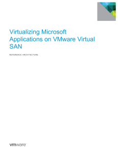 Virtualizing Microsoft Applications on VMware Virtual SAN