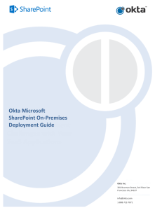 Okta Microsoft SharePoint On-‐Premises