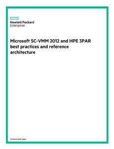 Microsoft SC-VMM 2012 and HPE 3PAR best practices and
