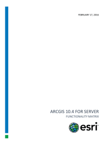 ArcGIS 10.4 for Server Functionality Matrix